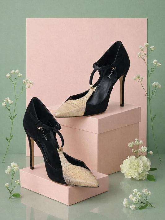 Two-Tone Mary Jane Heels